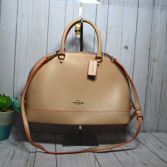 Coach Sierra Large F38404 Beechwood Leather Bag - Picture 1 of 6